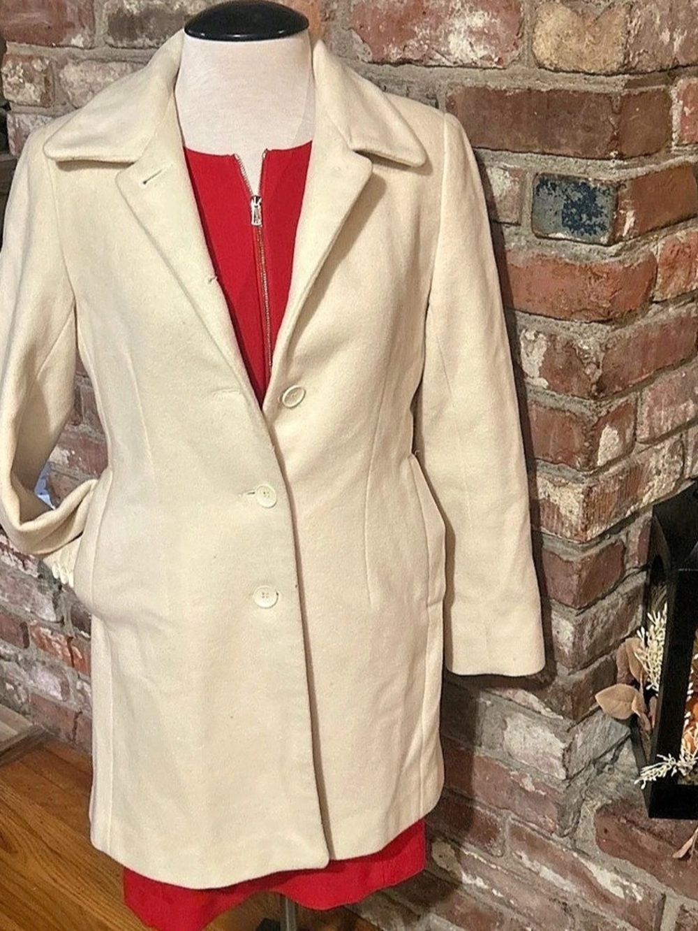 Jason Wu Pea Coat in White Like New